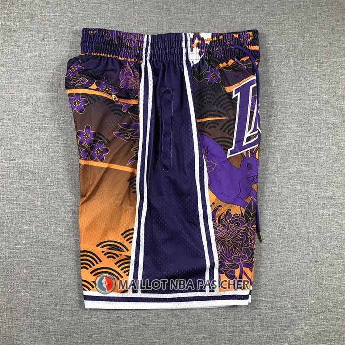 Short Los Angeles Lakers Lunar New Year Mitchell & Ness Just Don Jaune